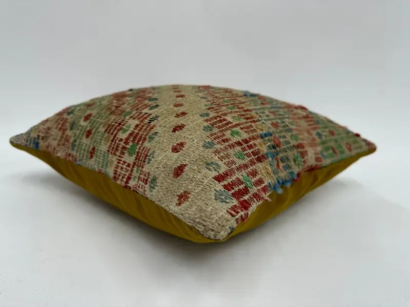 16x16 Beige Cushion Cover, Sofa Cushion Cover, Pet Pillow Cover, Vintage Pillow, Turkish Kilim Pillow, Cushion Case, Kilim Cushion Sham - 6