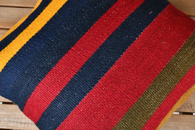 18x18 Red Cushion Cover, Cushion Case, Interior Designer Pillow, Pillow for Sofa, Handmade Kilim Cushion, Bohemian Cushion Pillow Cover - 4