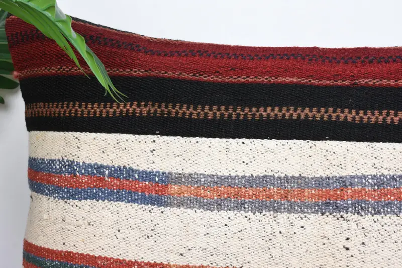 Sofa Cushion, Kilim Rug Cushion Cover, Pillow, Bed Pillow Sham, 16x24 White Pillow Sham, Turkish Pillow, Vintage Kilim Pillow, Kilim Pillow Cover - 2