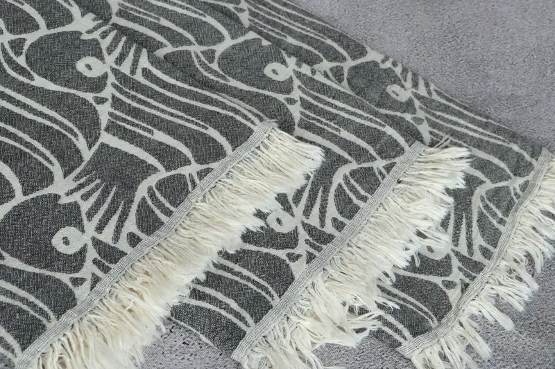 House Warming Gift, Gym Towel, Beach Towel Bulk, Personalized Wedding Gift, 70x36 Cotton Fish Design Towel, Cotton towel, Oversized Beach Towel - 6