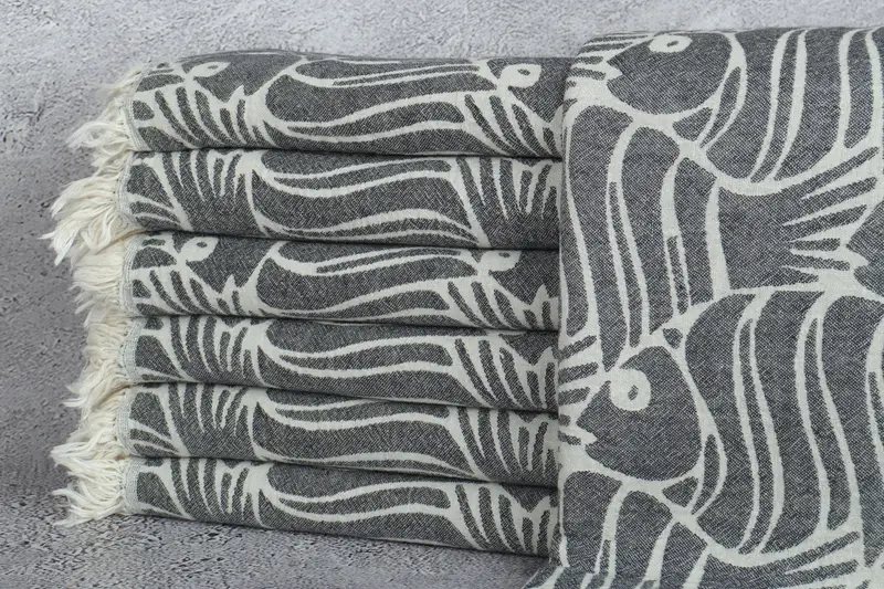 House Warming Gift, Gym Towel, Beach Towel Bulk, Personalized Wedding Gift, 70x36 Cotton Fish Design Towel, Cotton towel, Oversized Beach Towel - 2