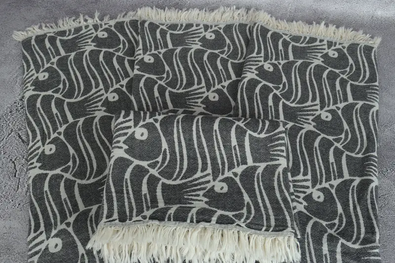 House Warming Gift, Gym Towel, Beach Towel Bulk, Personalized Wedding Gift, 70x36 Cotton Fish Design Towel, Cotton towel, Oversized Beach Towel - 5