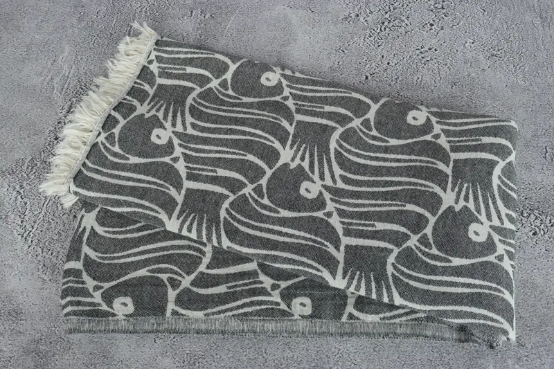 House Warming Gift, Gym Towel, Beach Towel Bulk, Personalized Wedding Gift, 70x36 Cotton Fish Design Towel, Cotton towel, Oversized Beach Towel - 7
