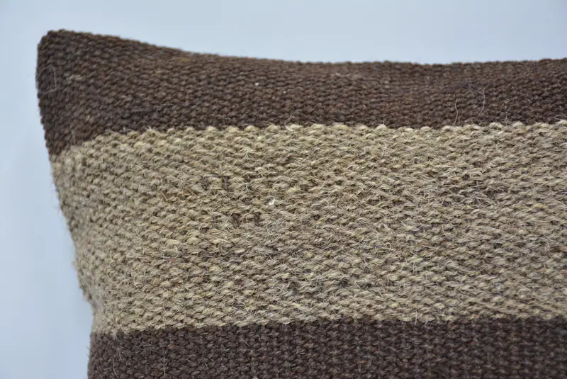 Throw Kilim Pillow, 12x12 Brown Pillow Case, Yoga Pillow Case, Hippie Throw Pillow Cover, Gift Pillow, Patio Pillow, Antique Pillows, Cushion Case - 2