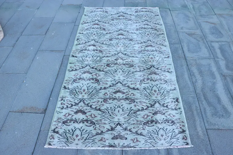 Grüner und brauner Teppich, 3,2 x 6,2 Fuß Botanischer Garten