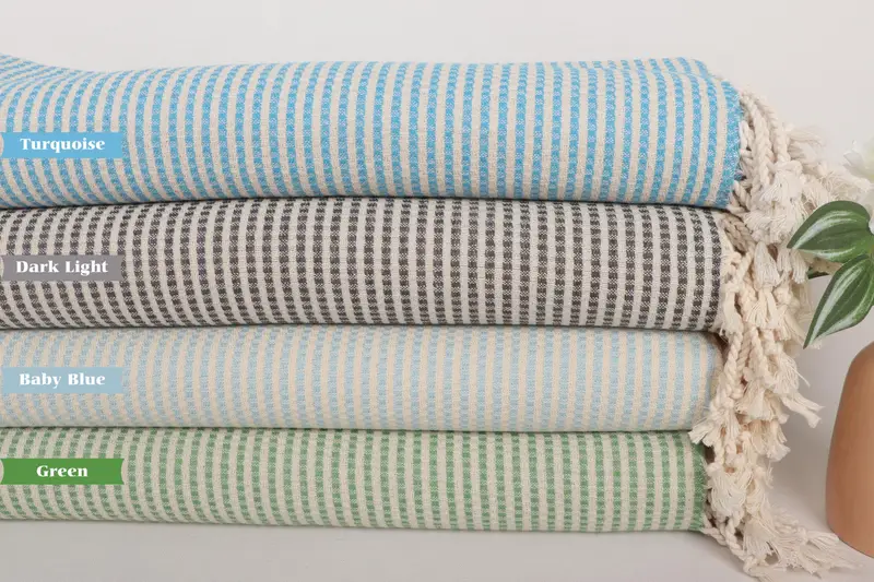 Beach Theme Wedding Gift, Boyfriend Christmas Gift, Handmade Gift, Bachelorette Party Gifts, Handwoven Turkish Towel, Turkish Towel USA - 1