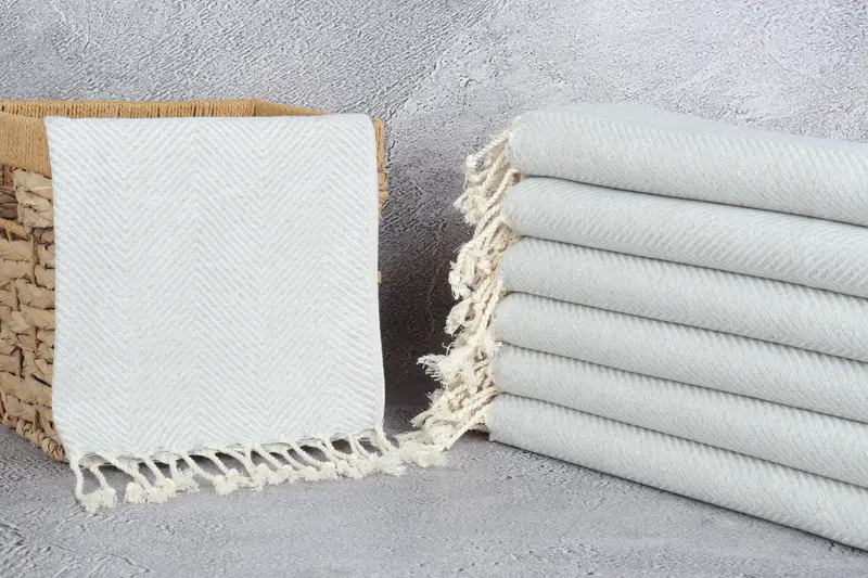 Personalized Hand Towel, Boyfriend Christmas Gift, Custom Name Towel, Turkish Towel Hand Towel, 40x20 Cotton Herringbone Towel, Personalized Gift - 3