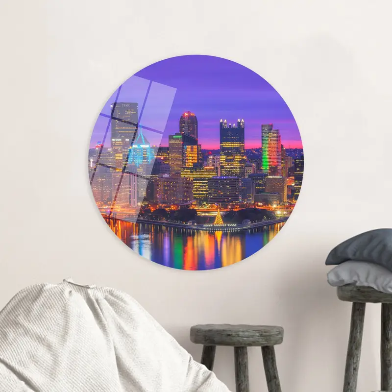 ピッツバーグ スカイライン キャンバス: エレガントな都市景観アート プリント