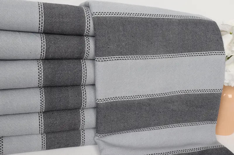 Peshtemal Towel USA, Turkish beach towel with fringe, Hammam towel, Summer Gift, Handmade Gift, Bachelor Party Favors, 68x36 Cotton Striped Towel - 2