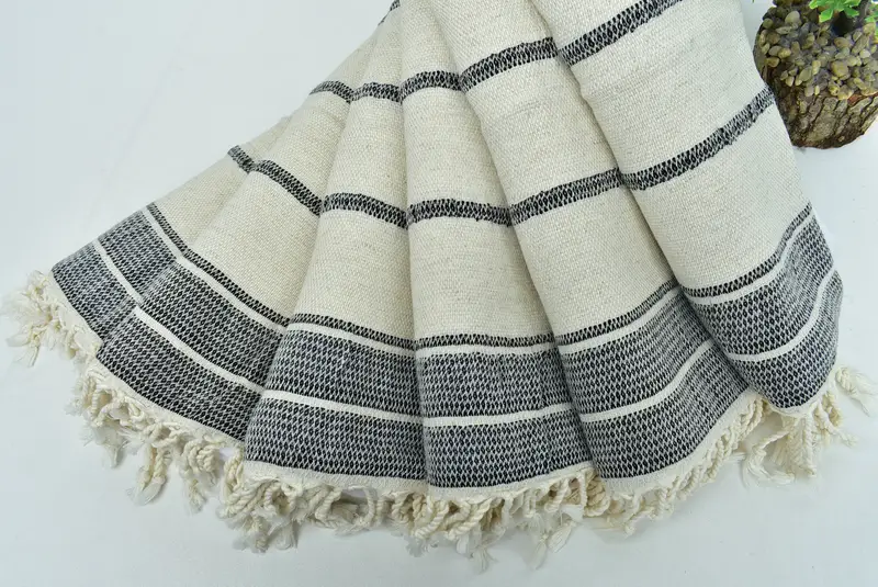 Turkish Tea Towel, Turkish Towel Hand Towel, 40x20 Linen Striped Towel, Gift For Bride, Bridesmaid Gifts, Bulk Order Towel, Gift For Wedding Day - 4