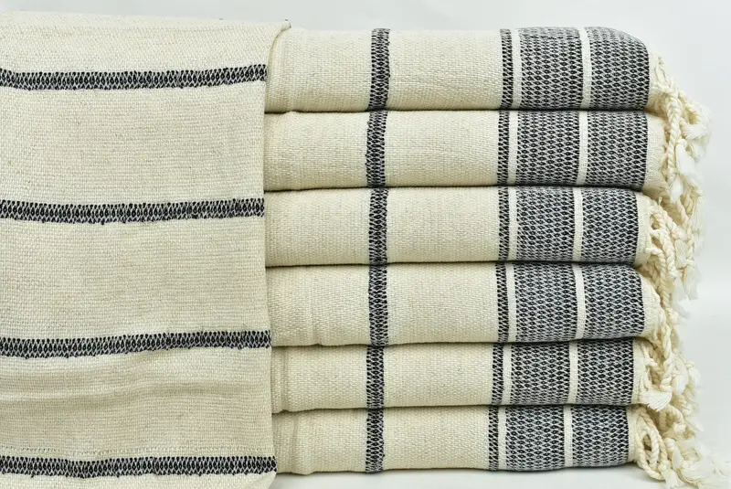 Turkish Tea Towel, Turkish Towel Hand Towel, 40x20 Linen Striped Towel, Gift For Bride, Bridesmaid Gifts, Bulk Order Towel, Gift For Wedding Day - 1