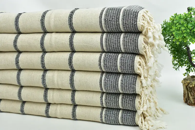 Turkish Tea Towel, Turkish Towel Hand Towel, 40x20 Linen Striped Towel, Gift For Bride, Bridesmaid Gifts, Bulk Order Towel, Gift For Wedding Day - 3