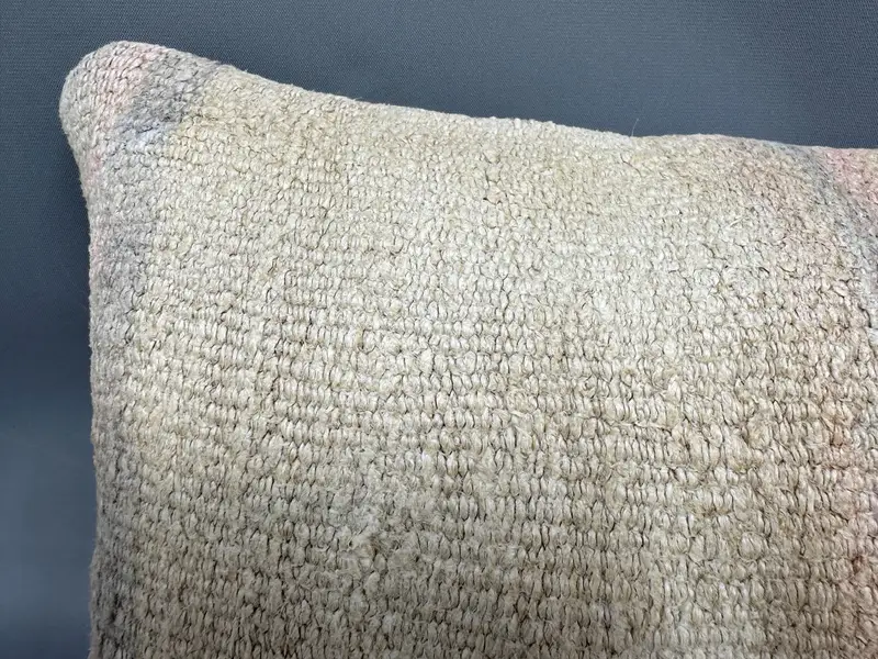 12x20 Beige Pillow Sham, Oriental Cushion, Throw Kilim Pillow, Boho Pillow Sham Cover, Kilim Pillow, Art Deco Pillow, Cushion, Art Deco Cushion Case - 5