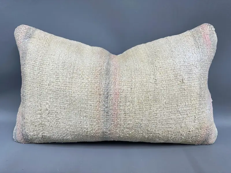 12x20 Beige Pillow Sham, Oriental Cushion, Throw Kilim Pillow, Boho Pillow Sham Cover, Kilim Pillow, Art Deco Pillow, Cushion, Art Deco Cushion Case - 1
