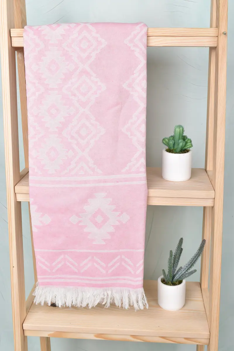 Bachelorette Party Favors, 74x40 Cotton Geometric Towel, Quick-Dry Beach Towel, Bridal Shower Favors, Wedding Gift For Bride, Decorative Towel - 1