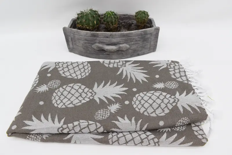 Large Turkish Towel, Personalized Gifts, Turkish Towel Beach Towel, 70x36 Cotton Pineapple Design Towel, Personalized Gift For Her, Gifts For Him - 3