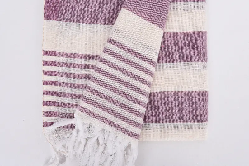 Bridesmaid Towel, Bridesmaid Gift Towel, Bridal Shower Favor, Organic Towel, Custom Beach Towel, Spa Towel, Hammam towel, 68x36 Cotton Striped Towel - 8