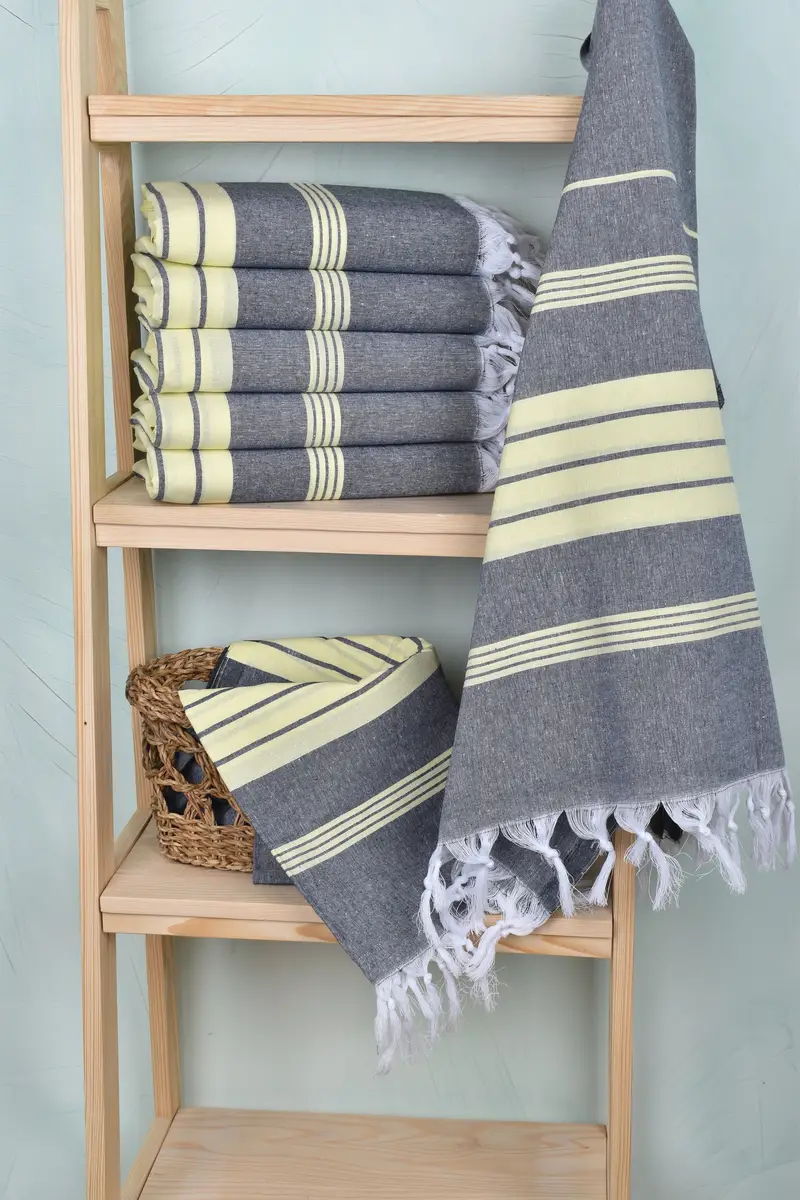 Home Decor Gifts, Custom Towel, Wedding Gift For Bride, Quick-dry towel, 68x36 Cotton Striped Towel, Luxury Turkish beach towel with fringe - 3