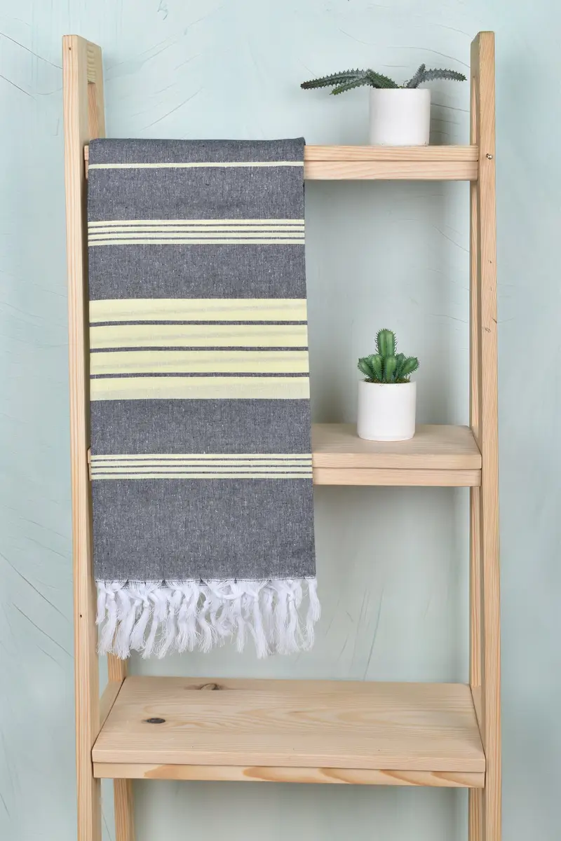 Home Decor Gifts, Custom Towel, Wedding Gift For Bride, Quick-dry towel, 68x36 Cotton Striped Towel, Luxury Turkish beach towel with fringe - 8