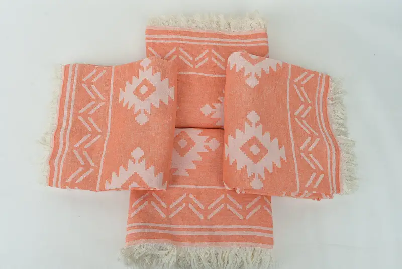 Turkish Bath Towel Set, Beach Towel Gift, Turkish hand towel, Travel Towel, 74x40 Cotton Geometric Towel, Maid Of Honor Gift, Turkish beach towel - 7