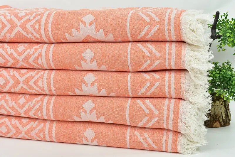 Turkish Bath Towel Set, Beach Towel Gift, Turkish hand towel, Travel Towel, 74x40 Cotton Geometric Towel, Maid Of Honor Gift, Turkish beach towel - 4