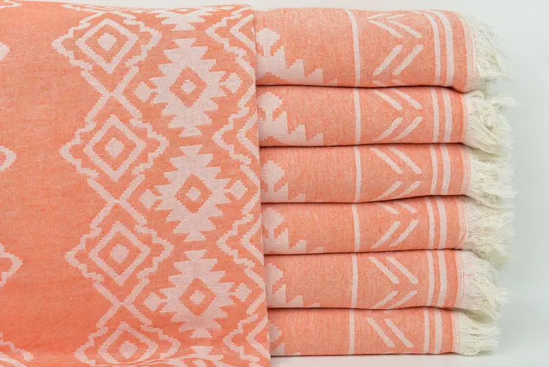 Turkish Bath Towel Set, Beach Towel Gift, Turkish hand towel, Travel Towel, 74x40 Cotton Geometric Towel, Maid Of Honor Gift, Turkish beach towel - 2