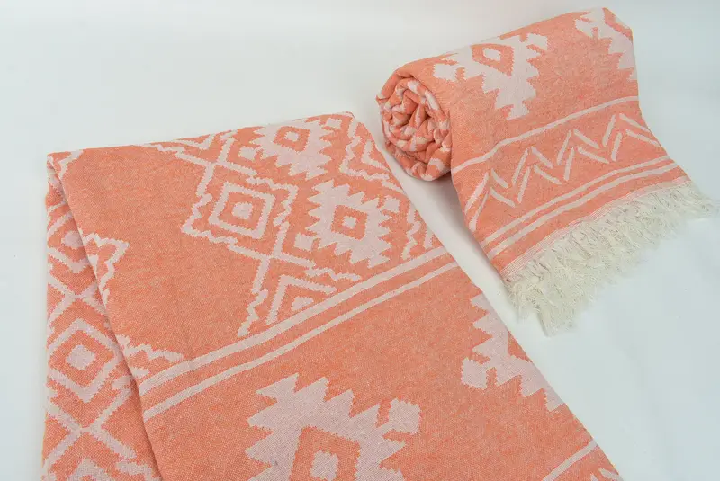 Turkish Bath Towel Set, Beach Towel Gift, Turkish hand towel, Travel Towel, 74x40 Cotton Geometric Towel, Maid Of Honor Gift, Turkish beach towel - 8