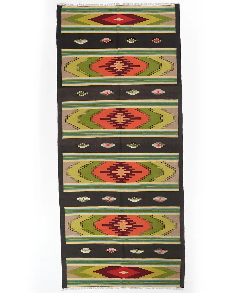 Zarif Yeşil Halı, 4,9x11,3 ft Şık Dekor Essential