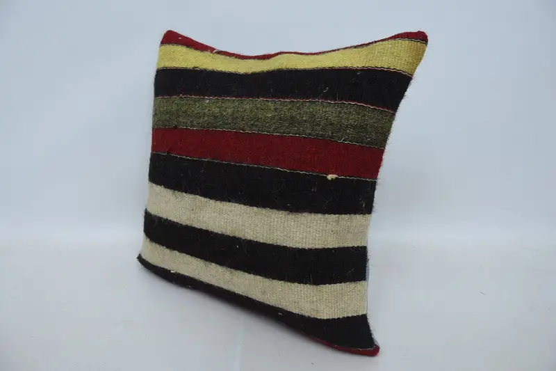 Boho Pillow Sham Cover, Home Decor Pillow, Cushion Case, Car Pillow, 20x20 Brown Cushion, Handmade Kilim Cushion, Southwestern Pillow Case - 4