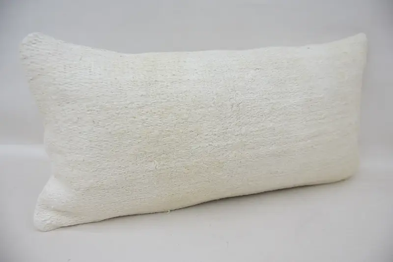 12x24 White Pillow Sham, Cushion Case, Vintage Pillow, Turkish Pillow, Ethnical Kilim Rug Pillow - 2