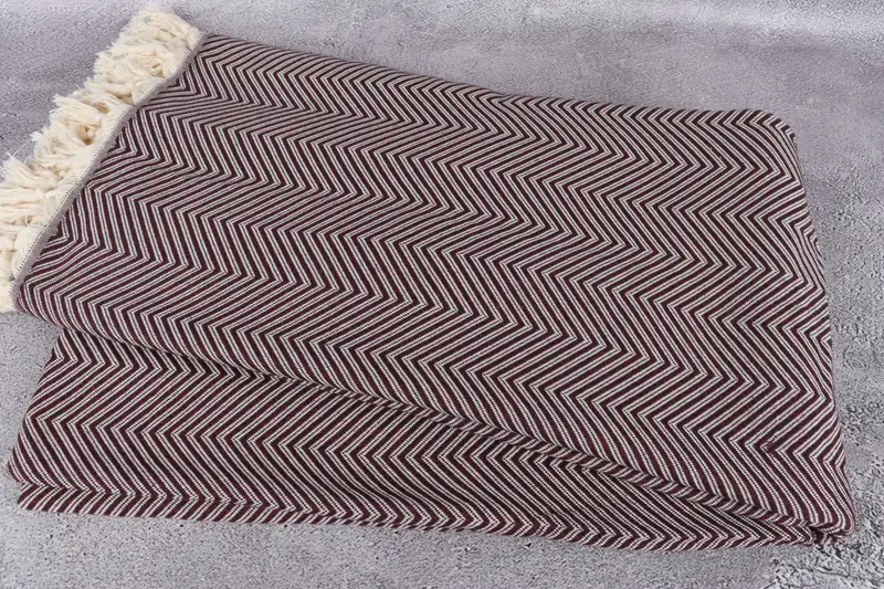 Personalized Blanket, Decorative Blanket, Monogram Beach Blanket, Shower Curtain, Baby Boy Gift, Boho Throw Blankets, 92x80 Cotton Striped Towel - 6