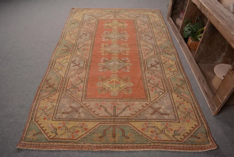 Alfombra naranja vibrante, estampado animal de 4,8 x 8 pies