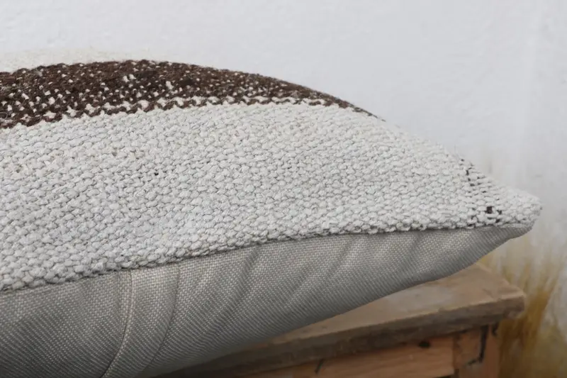Office Chair Pillow, 16x16 White Pillow Cover, Handwoven Cushion Cover, Cushion Cover, Interior Designer Pillow, Kilim Pillow, Vintage Kilim Pillow - 6