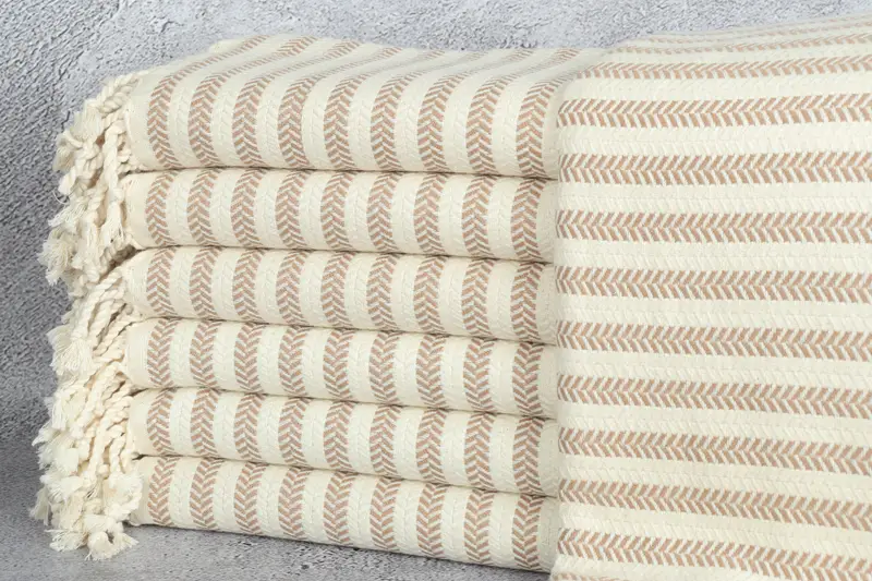 70x40 Cotton Chevron Towel, Hammam towel, Welcome Wedding Gift, Custom Wedding Gift, Guest Towel, Handmade Gift, Turkish fouta towel for outdoor use - 1