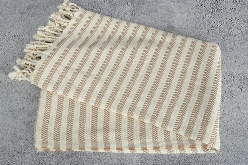 70x40 Cotton Chevron Towel, Hammam towel, Welcome Wedding Gift, Custom Wedding Gift, Guest Towel, Handmade Gift, Turkish fouta towel for outdoor use - 6