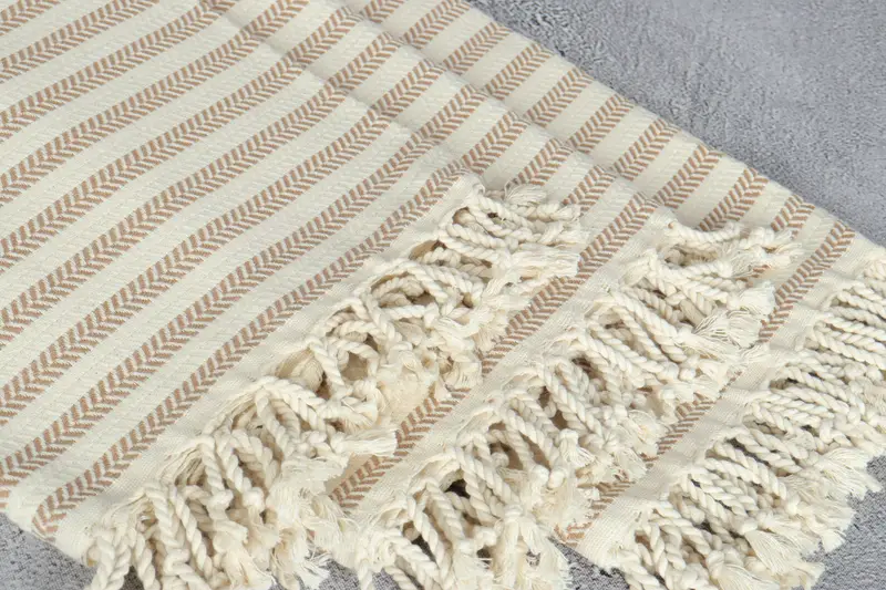 70x40 Cotton Chevron Towel, Hammam towel, Welcome Wedding Gift, Custom Wedding Gift, Guest Towel, Handmade Gift, Turkish fouta towel for outdoor use - 5