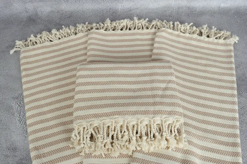 70x40 Cotton Chevron Towel, Hammam towel, Welcome Wedding Gift, Custom Wedding Gift, Guest Towel, Handmade Gift, Turkish fouta towel for outdoor use - 4