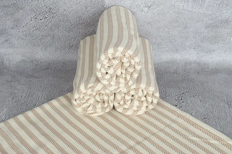 70x40 Cotton Chevron Towel, Hammam towel, Welcome Wedding Gift, Custom Wedding Gift, Guest Towel, Handmade Gift, Turkish fouta towel for outdoor use - 7