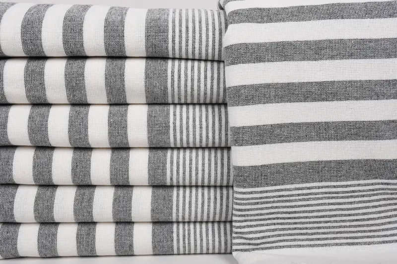 Gift For Mom, Quick-dry towel, Custom Wedding Gift, Bridesmaid Towel, 68x40 Cotton Striped Terry Towel, Personalized Gifts, Handmade Turkish Towel - 1