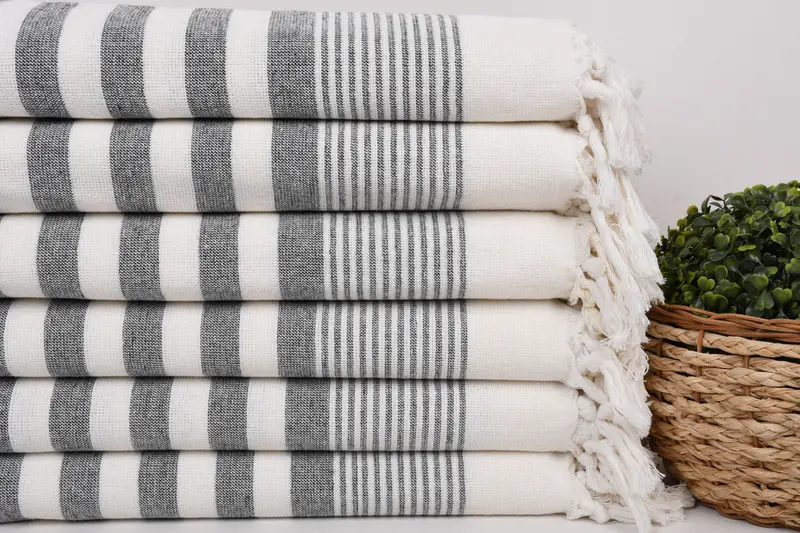 Gift For Mom, Quick-dry towel, Custom Wedding Gift, Bridesmaid Towel, 68x40 Cotton Striped Terry Towel, Personalized Gifts, Handmade Turkish Towel - 2