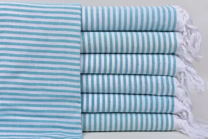 Organic cotton Turkish peshtemal towel, Lightweight Turkish towel, Bridal Shower Favors, Birthday Gift, 68x36 Cotton Striped Towel, Bath towel - 1