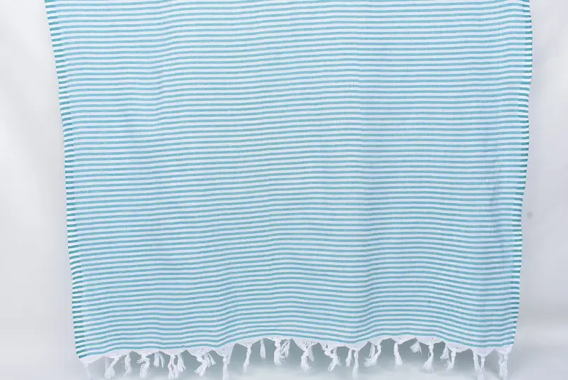 Organic cotton Turkish peshtemal towel, Lightweight Turkish towel, Bridal Shower Favors, Birthday Gift, 68x36 Cotton Striped Towel, Bath towel - 8