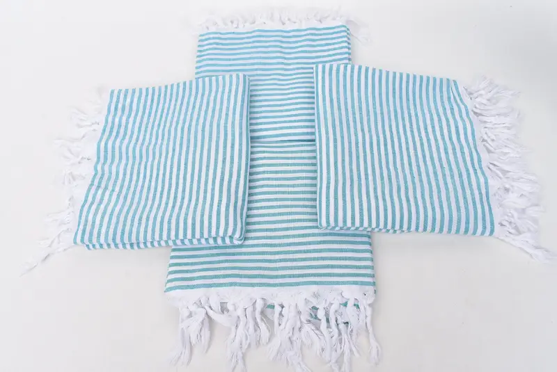Organic cotton Turkish peshtemal towel, Lightweight Turkish towel, Bridal Shower Favors, Birthday Gift, 68x36 Cotton Striped Towel, Bath towel - 6
