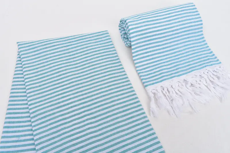 Organic cotton Turkish peshtemal towel, Lightweight Turkish towel, Bridal Shower Favors, Birthday Gift, 68x36 Cotton Striped Towel, Bath towel - 7