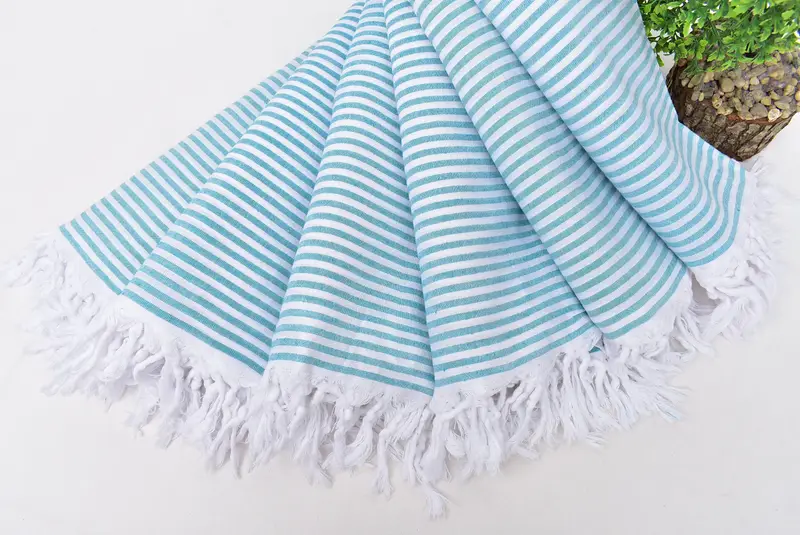 Organic cotton Turkish peshtemal towel, Lightweight Turkish towel, Bridal Shower Favors, Birthday Gift, 68x36 Cotton Striped Towel, Bath towel - 4
