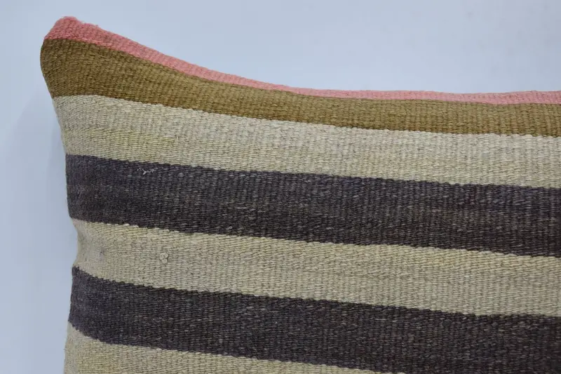16x36 Beige Pillow Case, Kilim Pillow, Rustic Pillow Case, Interior Designer Pillow, Cushion, Farmhouse Cushion, Vintage Kilim Throw Pillow - 2