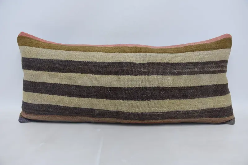 16x36 Beige Pillow Case, Kilim Pillow, Rustic Pillow Case, Interior Designer Pillow, Cushion, Farmhouse Cushion, Vintage Kilim Throw Pillow - 1