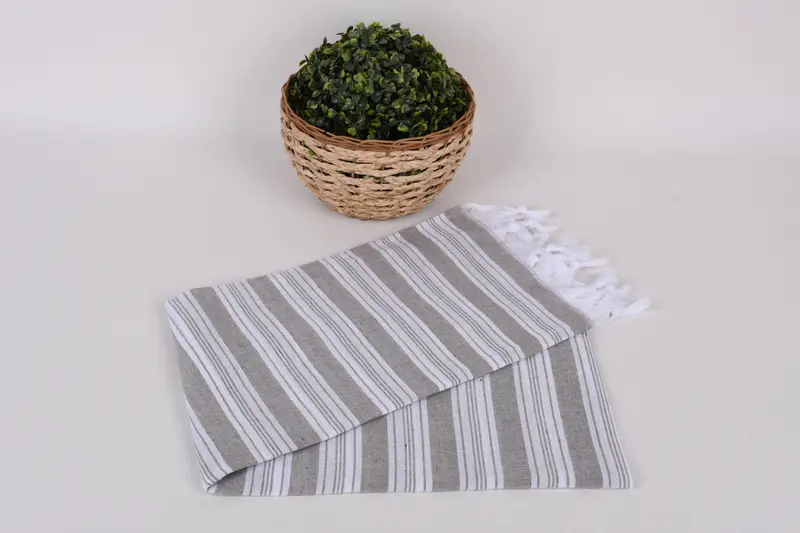 70x40 Cotton Striped Towel, Cotton towel, Thin towel, Towel With Name, Handmade Gift, Handmade Turkish bath towel for summer vacation, Bachelor Gift - 4