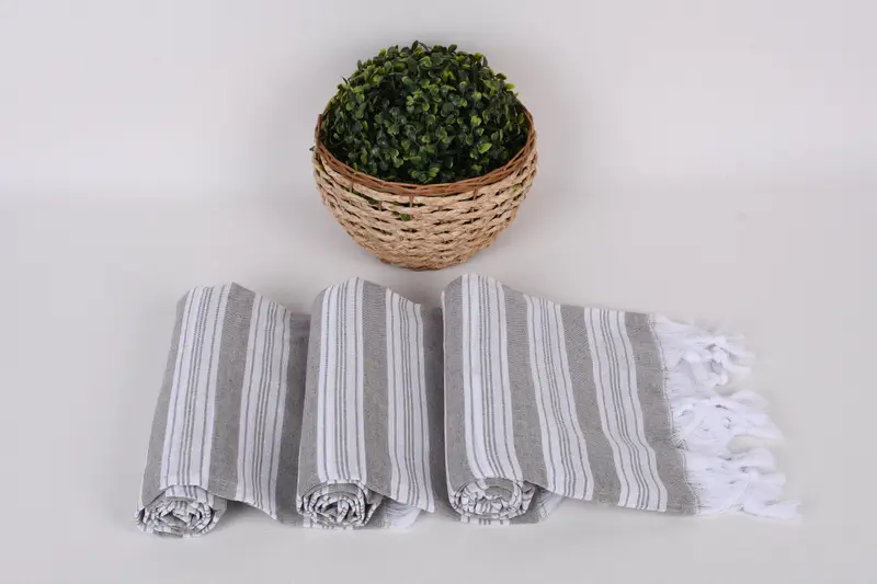 70x40 Cotton Striped Towel, Cotton towel, Thin towel, Towel With Name, Handmade Gift, Handmade Turkish bath towel for summer vacation, Bachelor Gift - 8