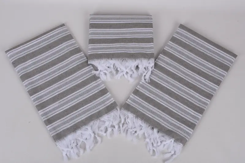 70x40 Cotton Striped Towel, Cotton towel, Thin towel, Towel With Name, Handmade Gift, Handmade Turkish bath towel for summer vacation, Bachelor Gift - 6